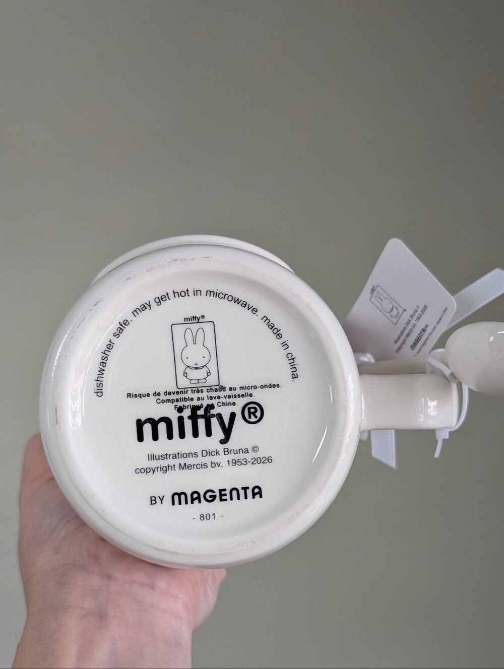 Miffy x Magenta Miffy & Boris Bear Kitchen Table Mug w/ Ceramic Miffy Head Spoon - Picture 7 of 7